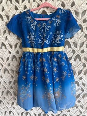 Mini Taylor Blue Snowflake Dress Size 3-4Y